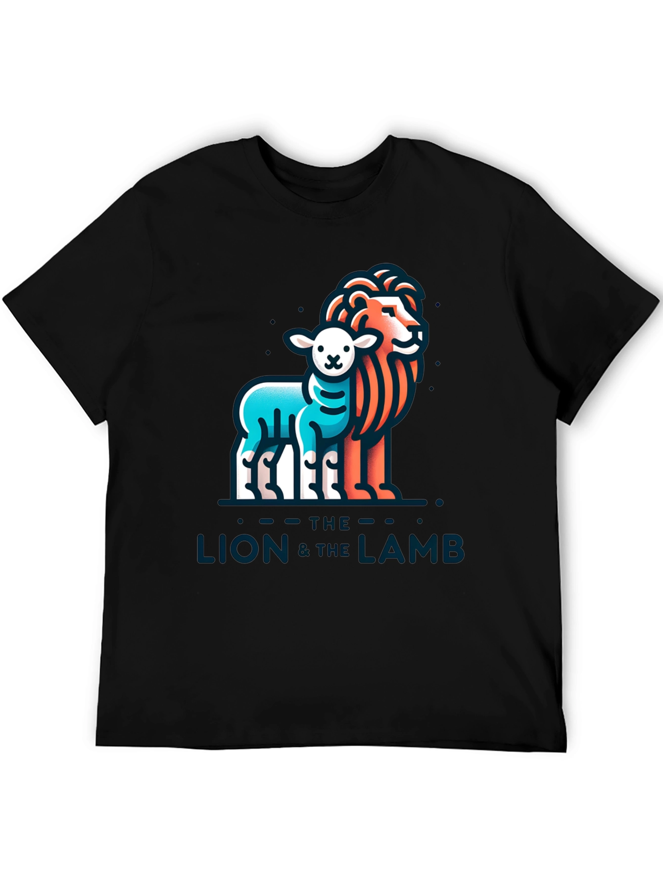 The Lion and the Lamb Graphic Tee - Black