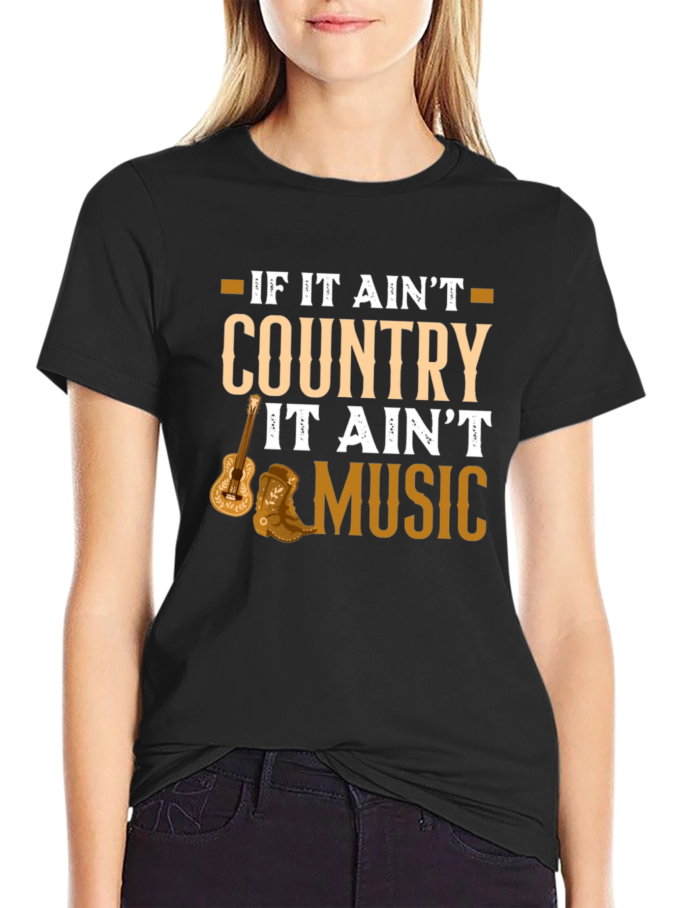 Country Music T-Shirt - Black Graphic Tee