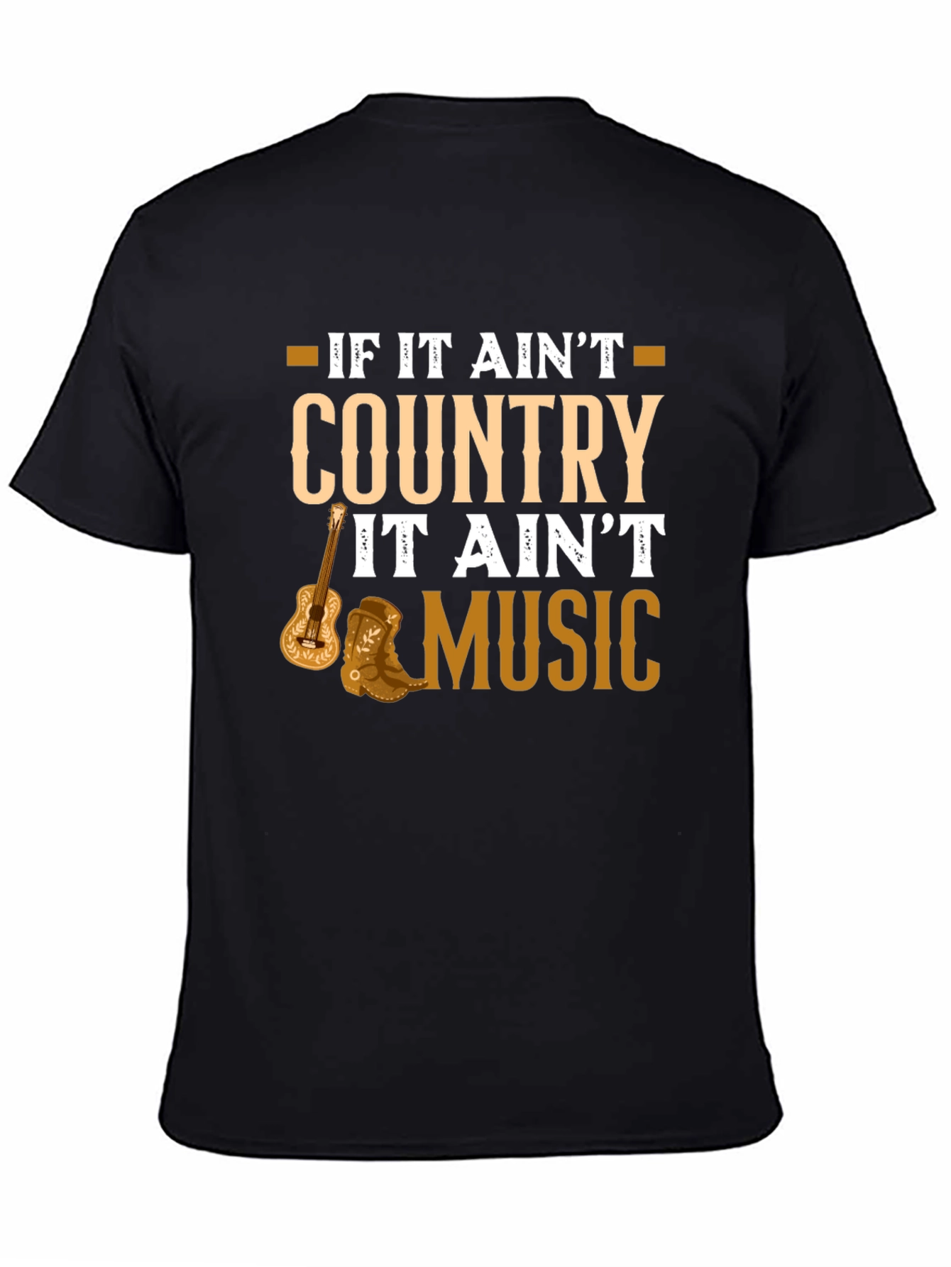 Country Music T-Shirt - Black Graphic Tee