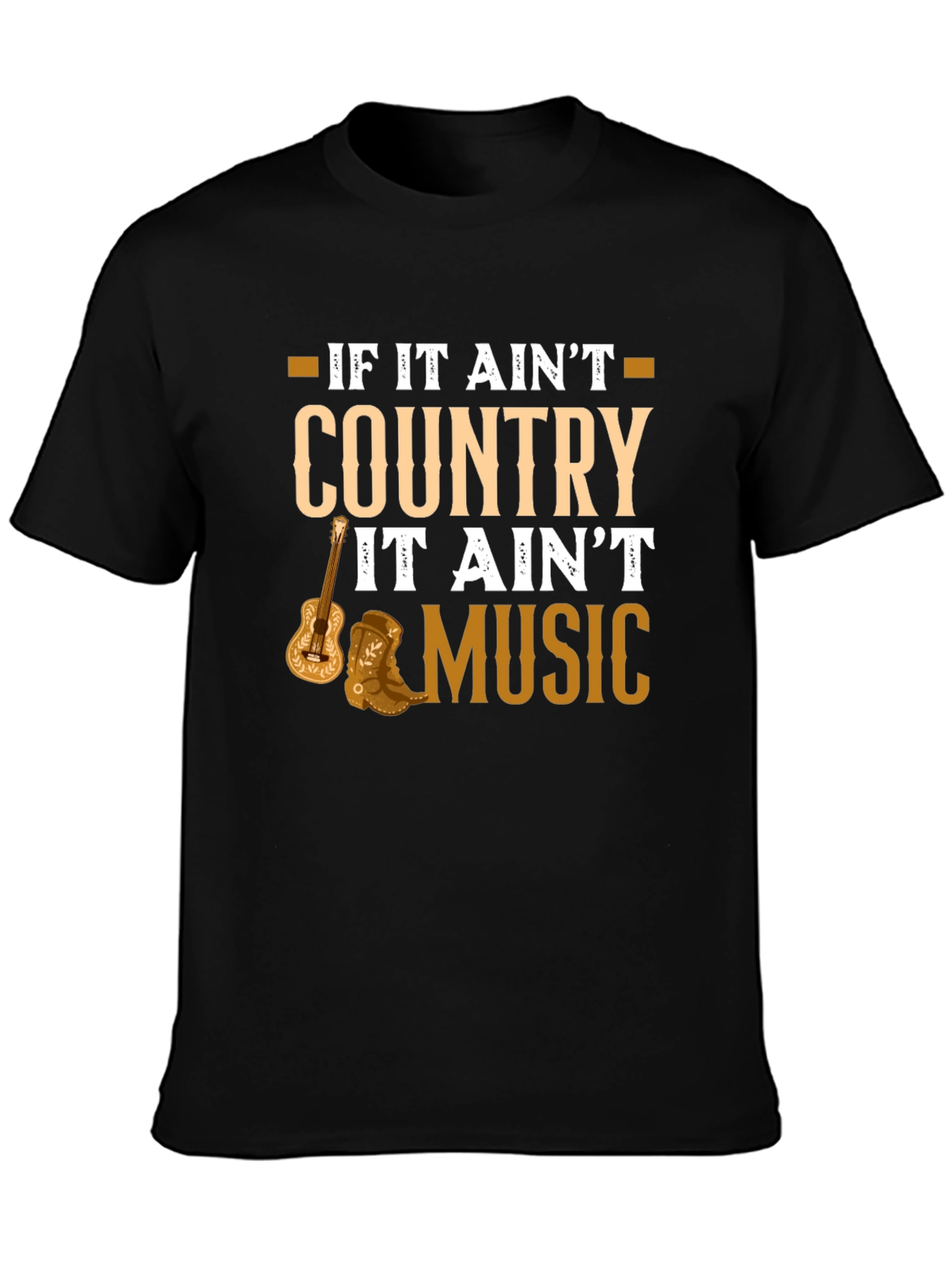 Country Music T-Shirt - Black Graphic Tee