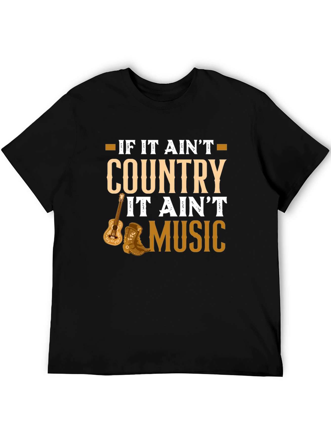 Country Music T-Shirt - Black Graphic Tee
