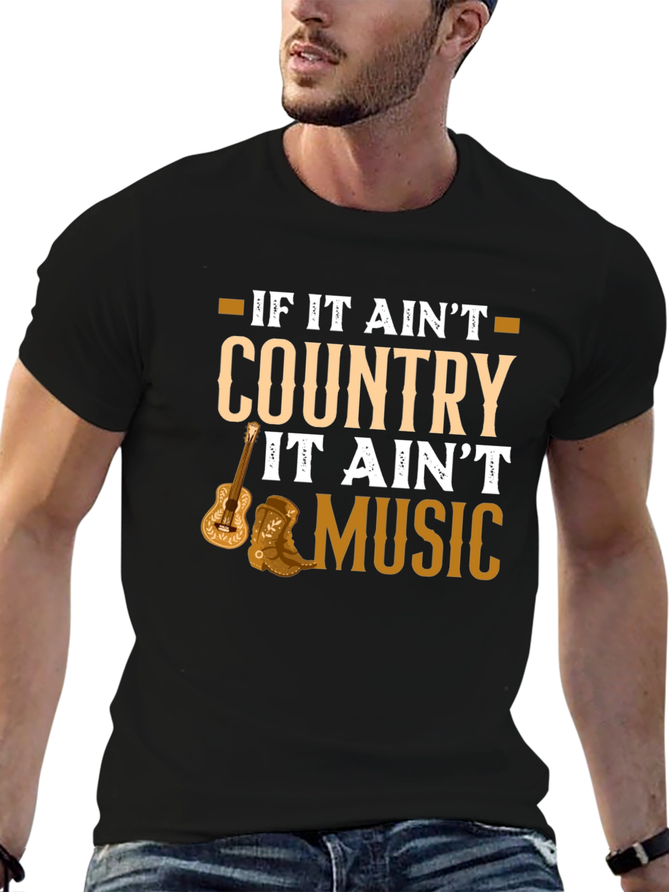 Country Music T-Shirt - Black Graphic Tee