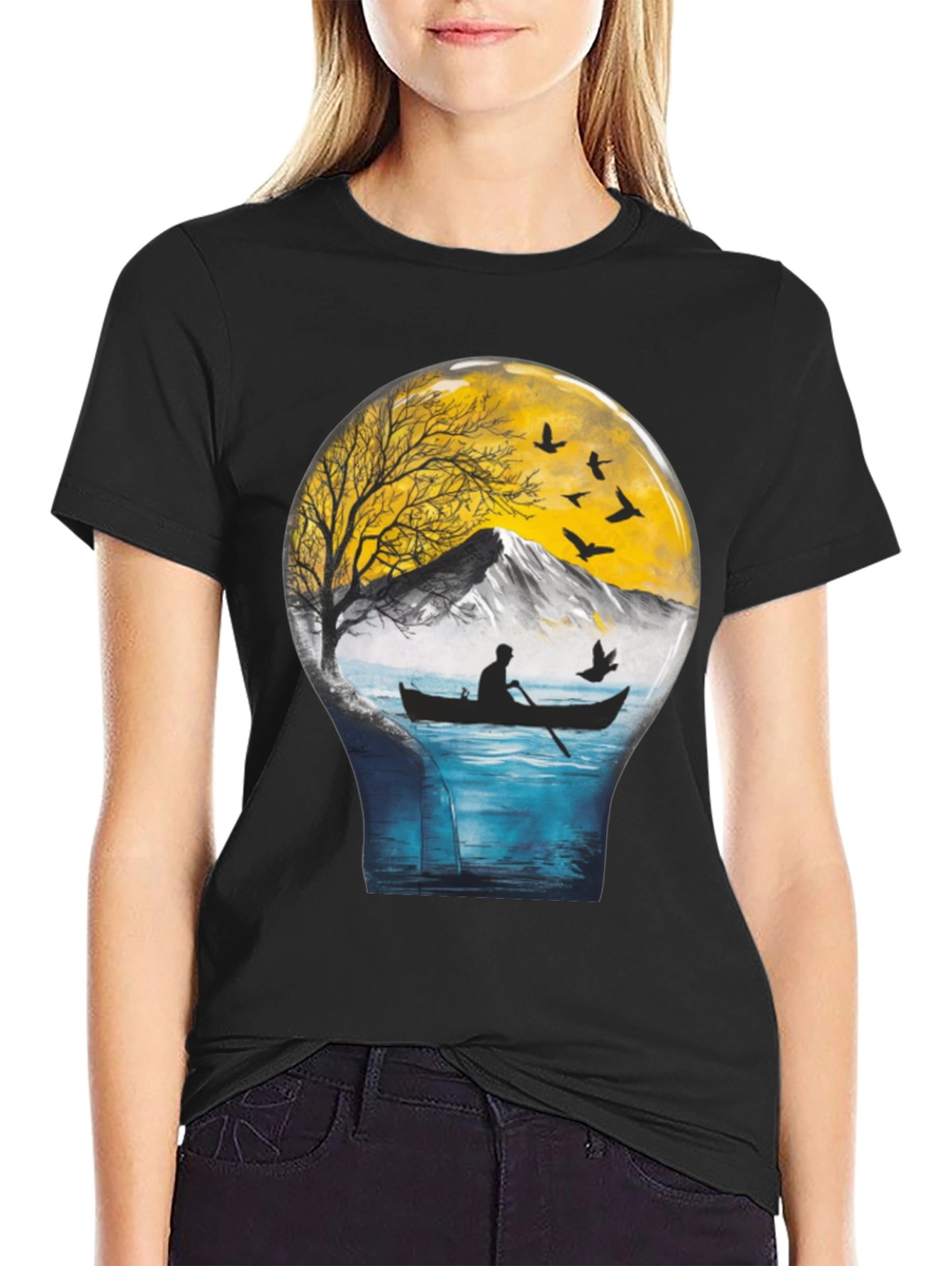 Natures Light T-Shirt - Mountain Lake Scene