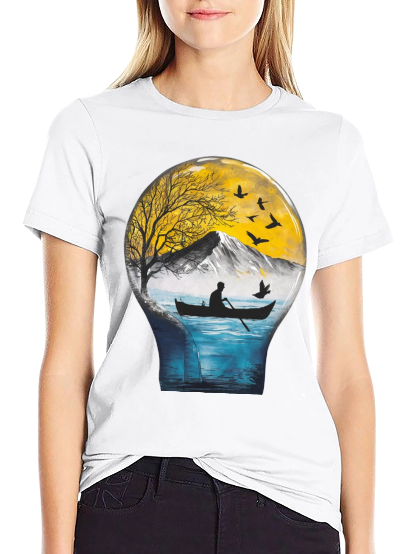 Natures Light T-Shirt - Mountain Lake Scene