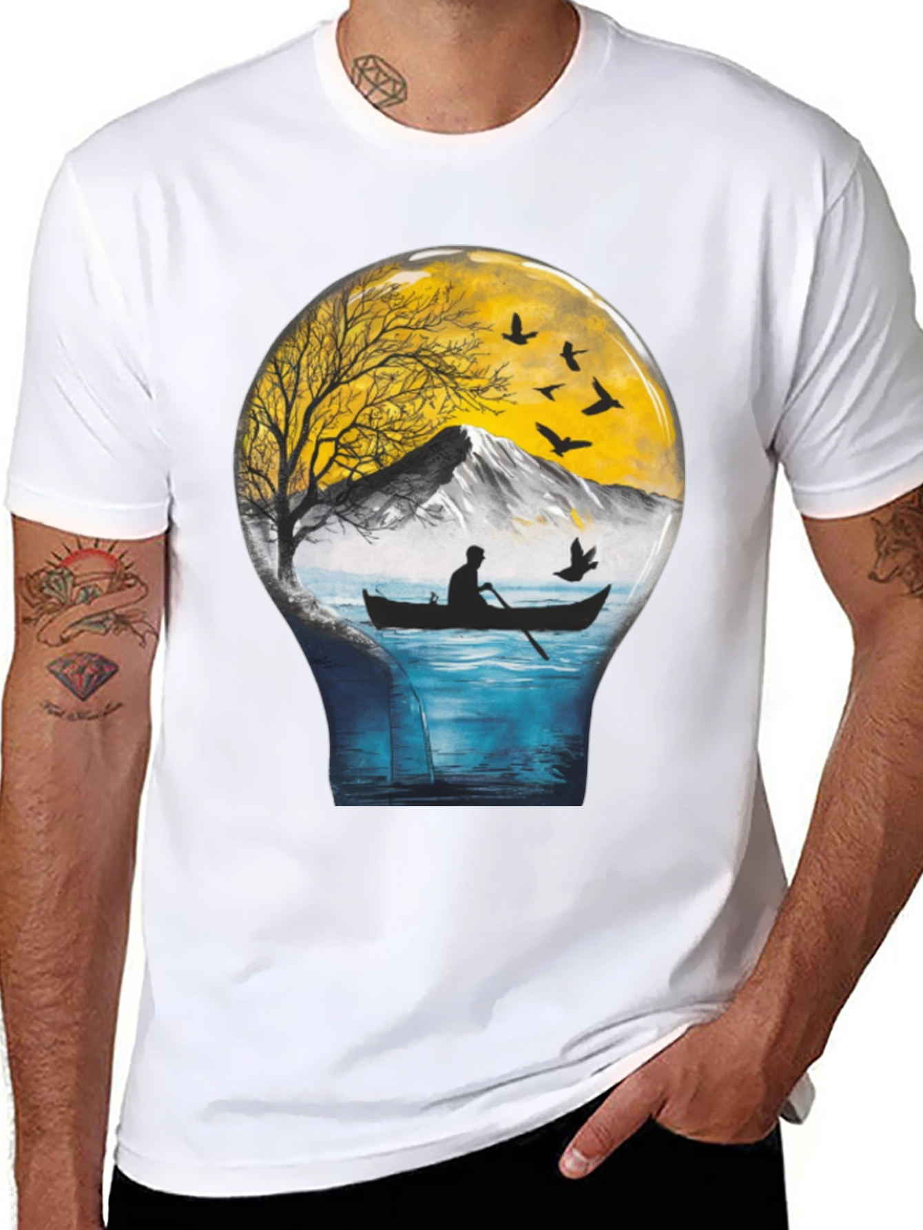 Natures Light T-Shirt - Mountain Lake Scene