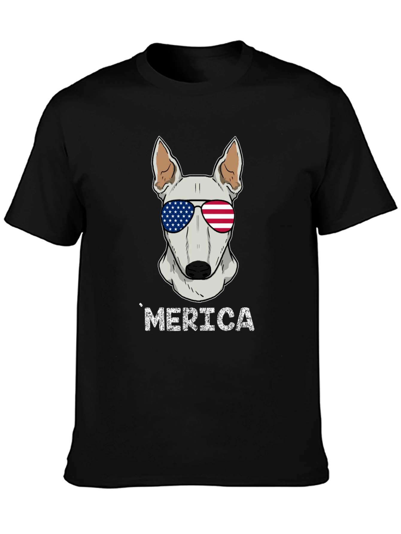 Patriotic Dog T-Shirt - Merica Bull Terrier Tee