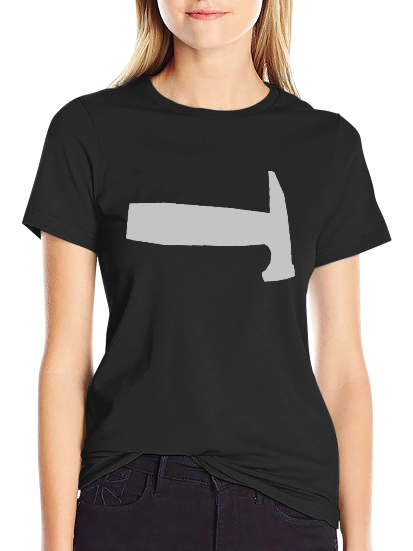 Hammer Graphic Tee - Black Casual Crewneck T-Shirt