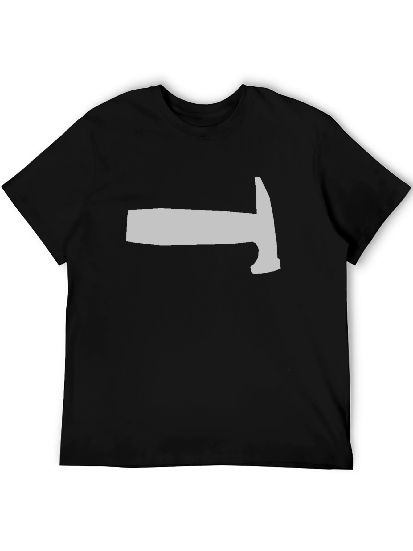 Hammer Graphic Tee - Black Casual Crewneck T-Shirt
