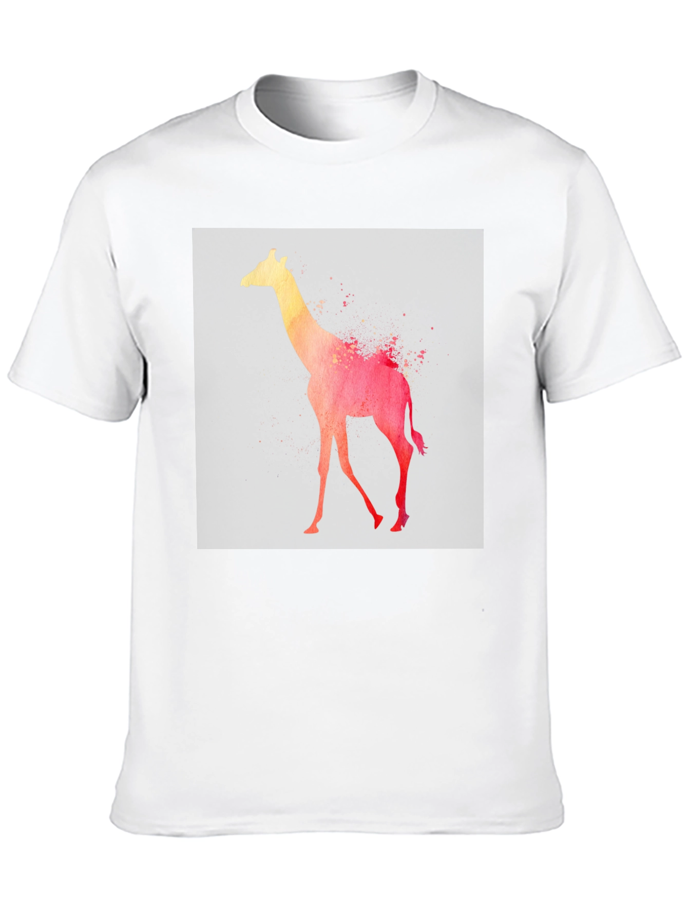 Watercolor Giraffe Graphic T-Shirt
