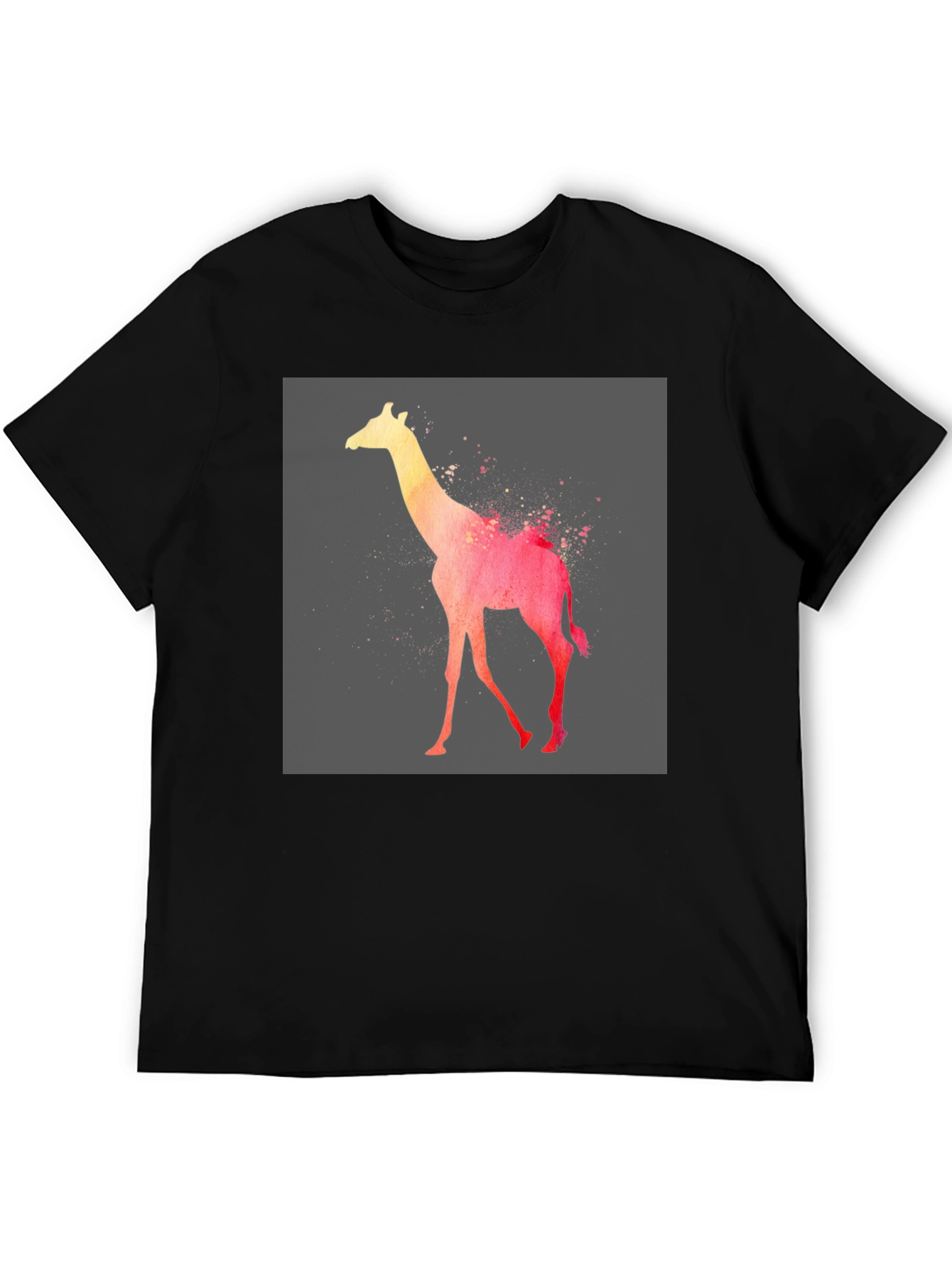Watercolor Giraffe Graphic T-Shirt