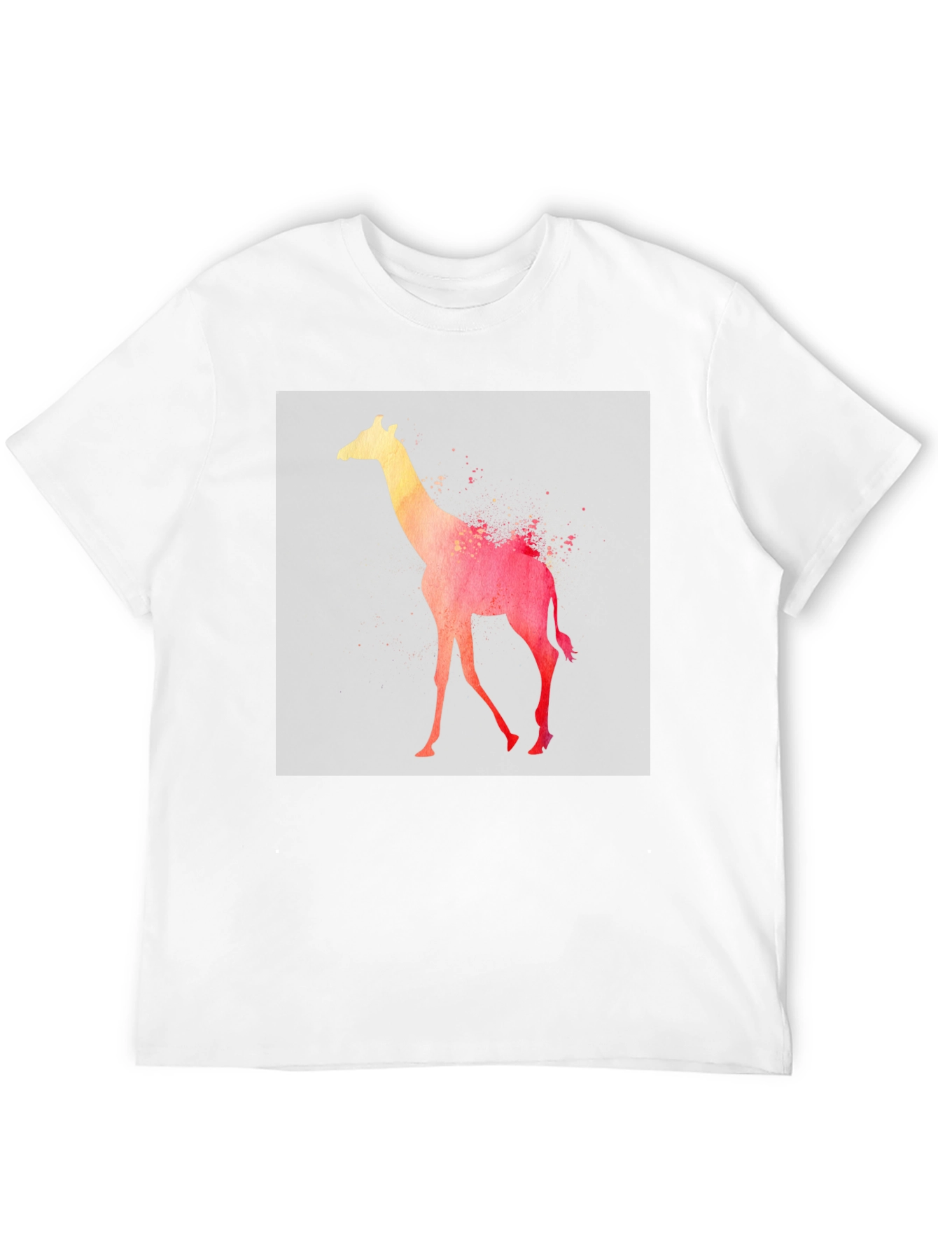 Watercolor Giraffe Graphic T-Shirt