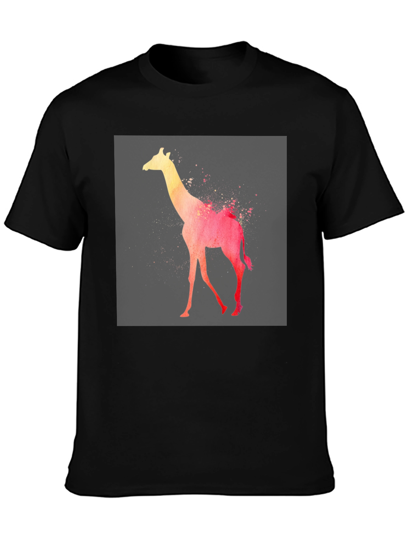 Watercolor Giraffe Graphic T-Shirt