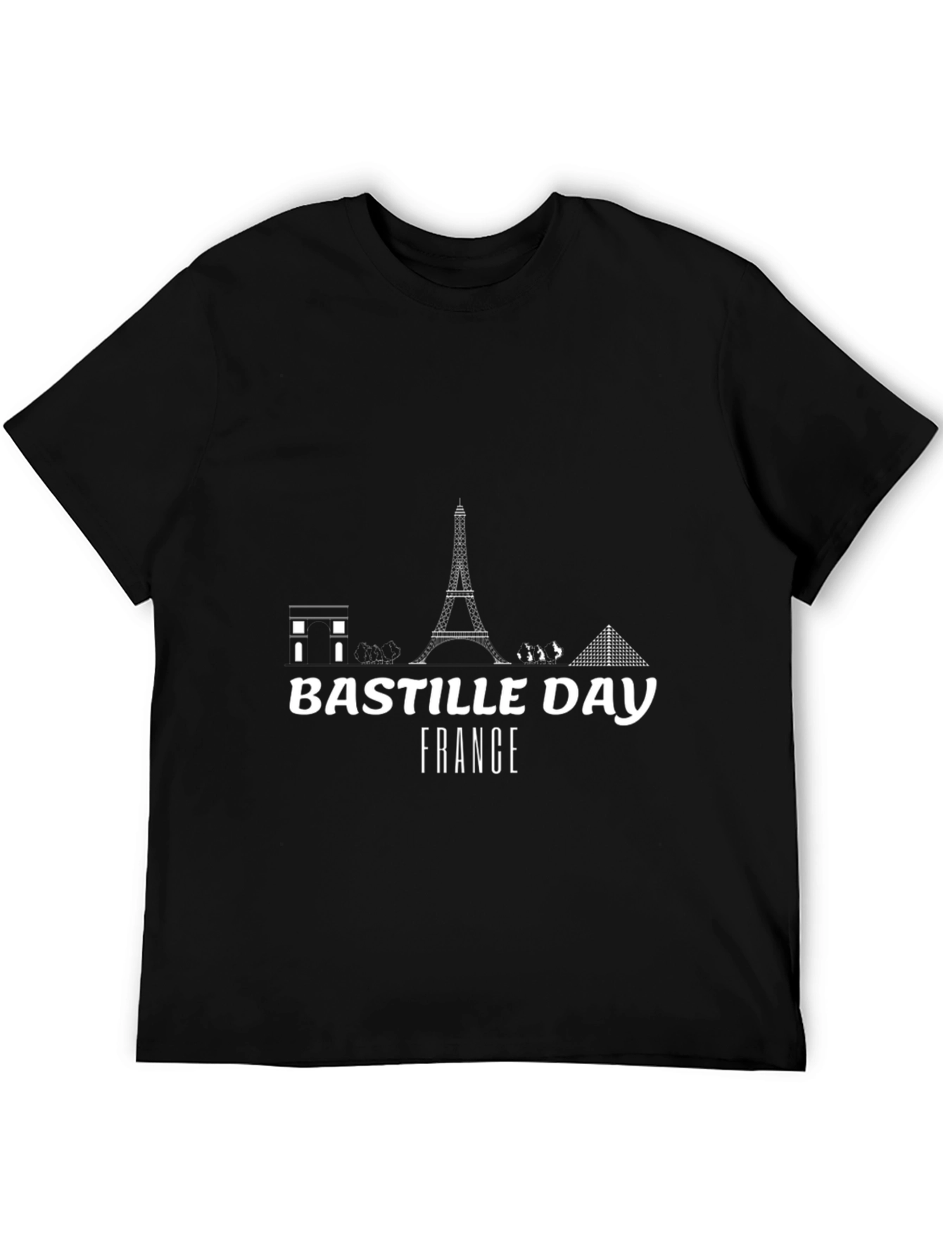 Bastille Day France Graphic Tee - Black T-Shirt