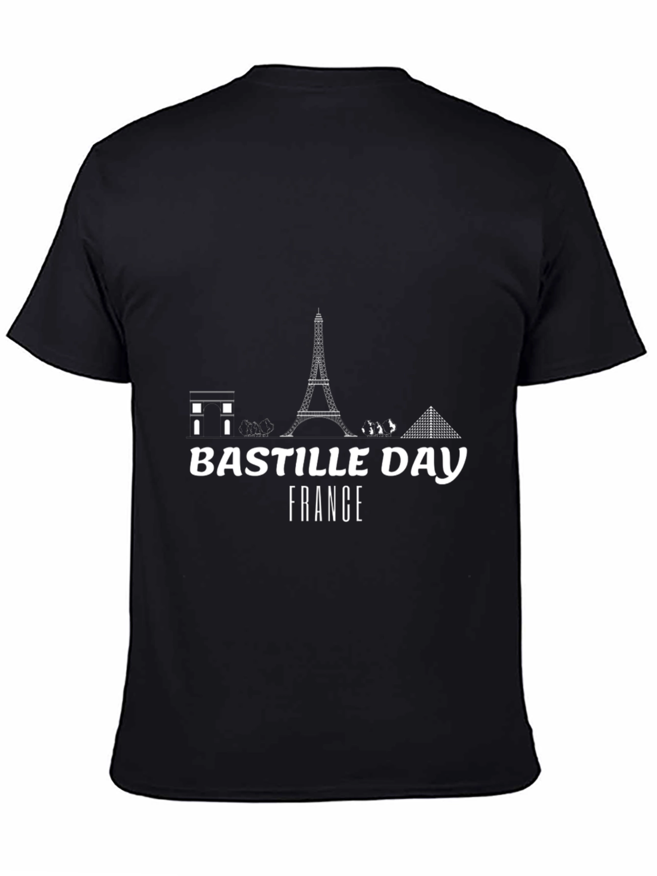 Bastille Day France Graphic Tee - Black T-Shirt
