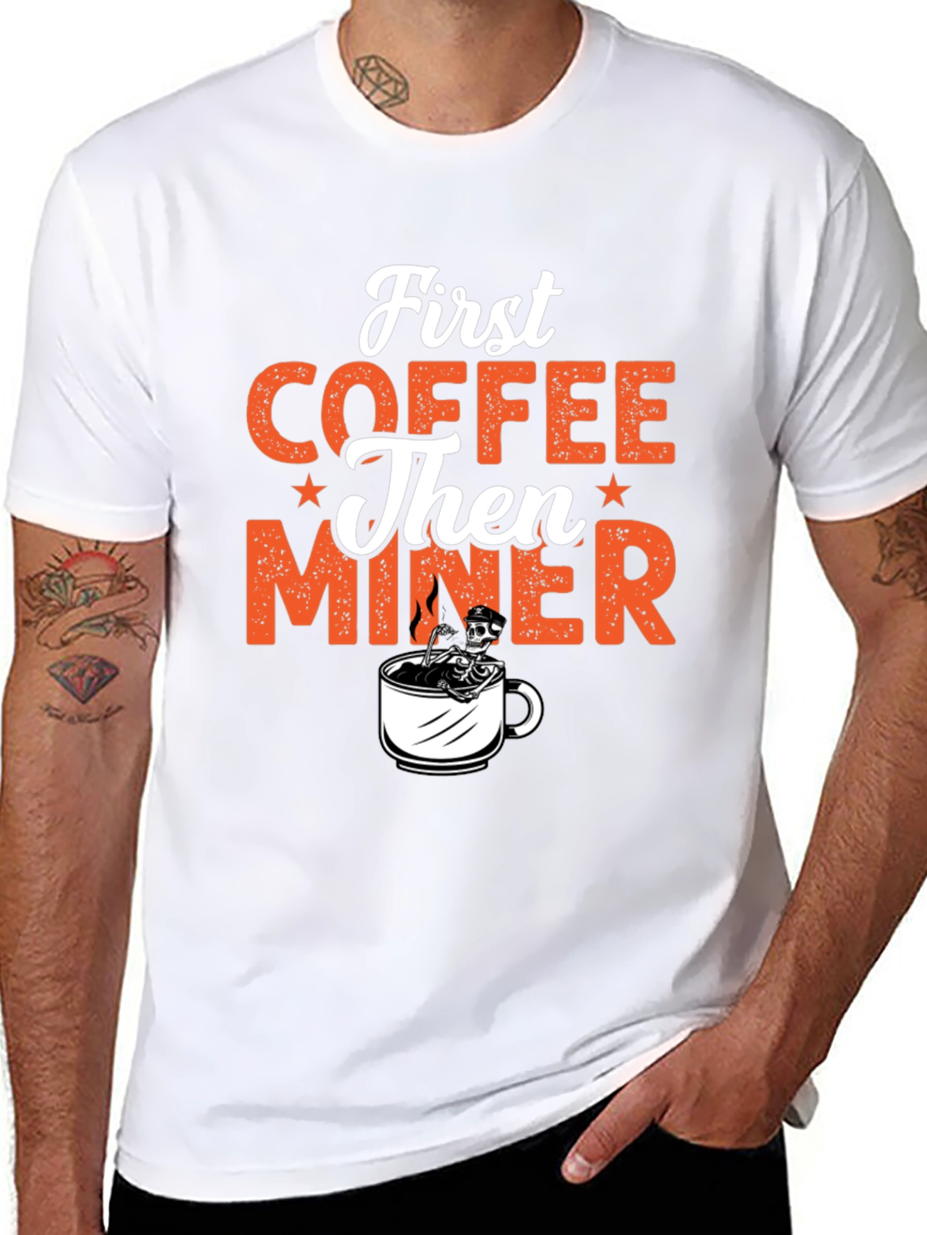 Coffee Then Miner Graphic T-Shirt
