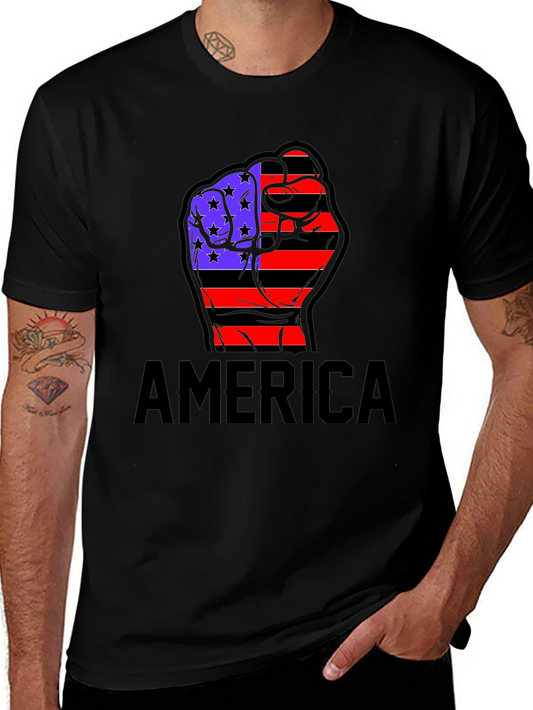 American Flag Fist T-Shirt - Patriotic USA Pride