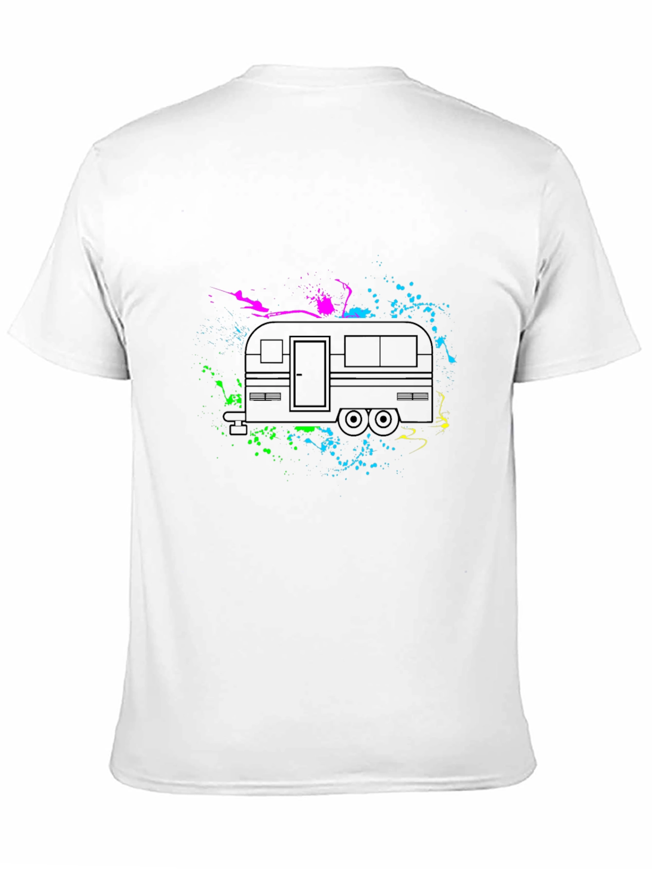Retro Camper Splatter Graphic T-Shirt