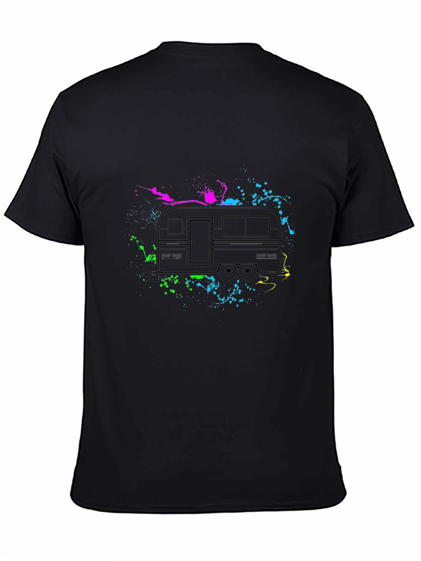 Retro Camper Splatter Graphic T-Shirt