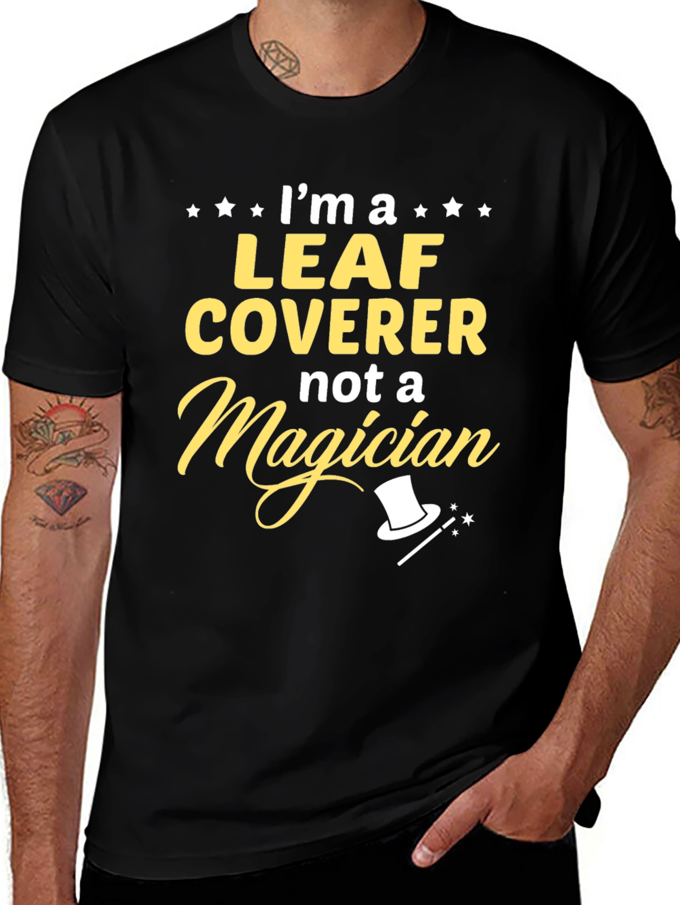 Leaf Coverer T-Shirt - Funny Landscaping Tee