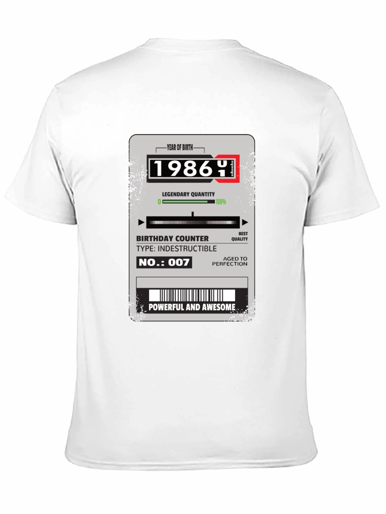 1986 Birthday T-Shirt: Powerful and Awesome!
