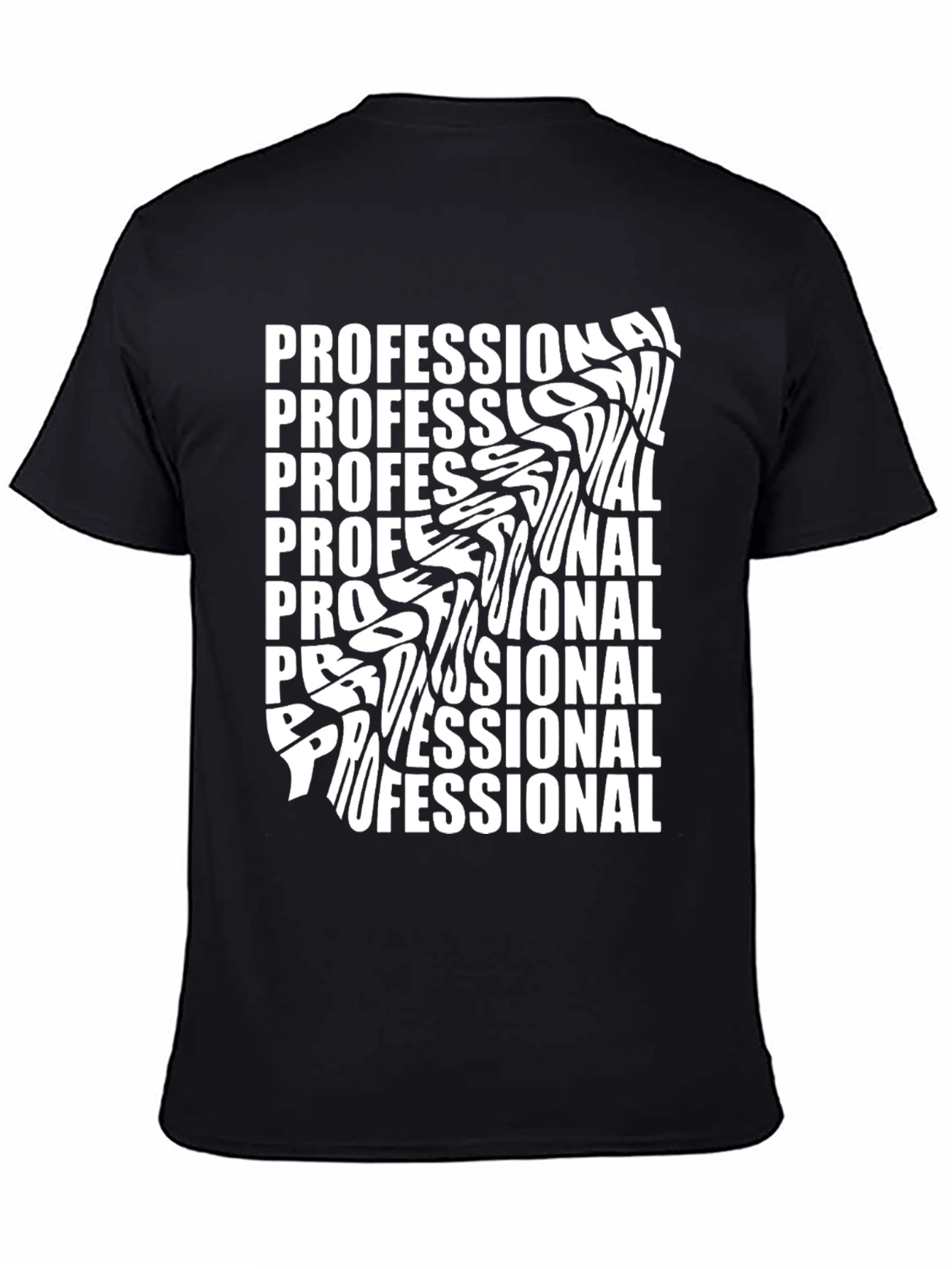 Professional Tee - Distorted Typography T-Shirt