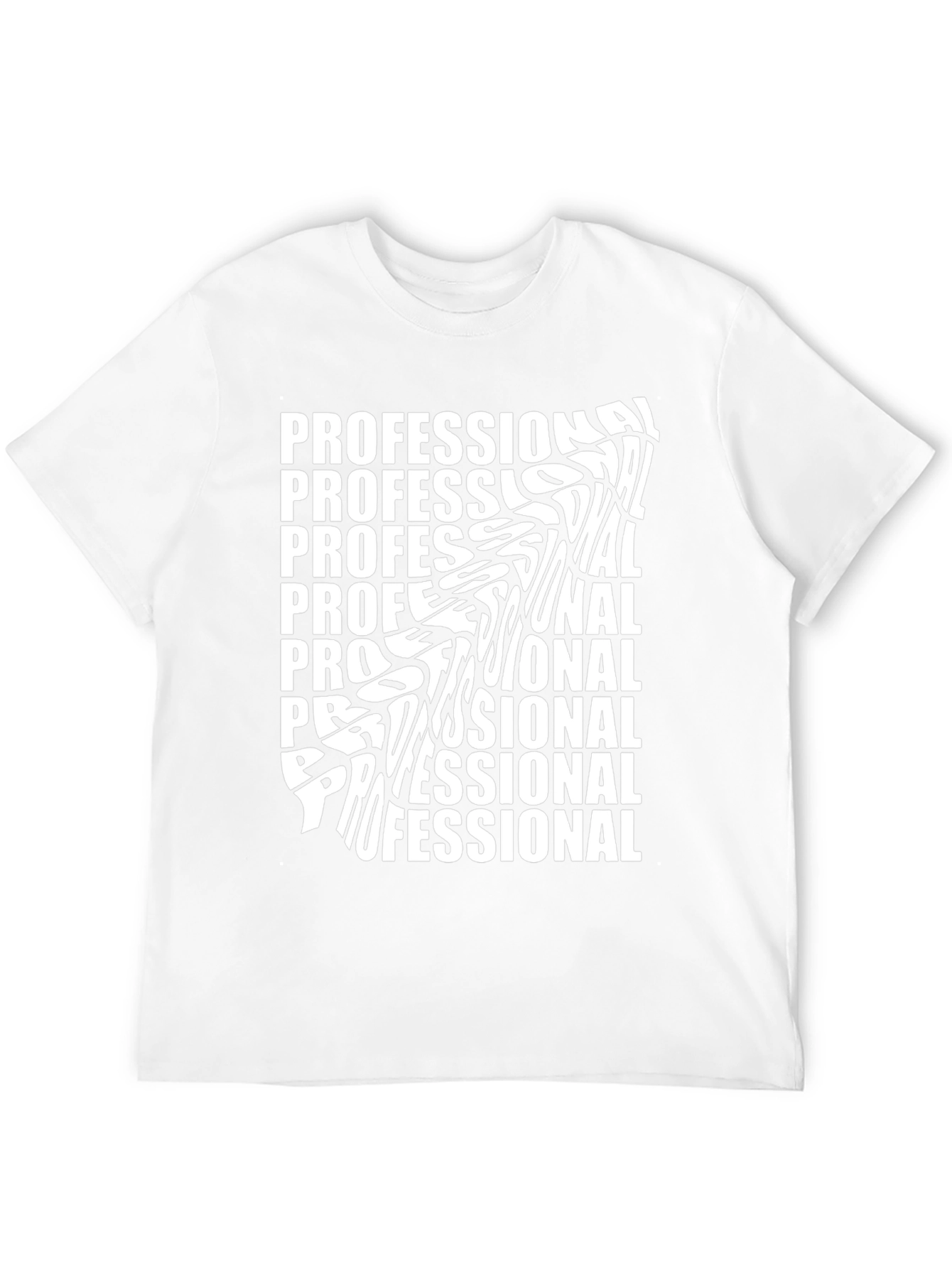 Professional Tee - Distorted Typography T-Shirt