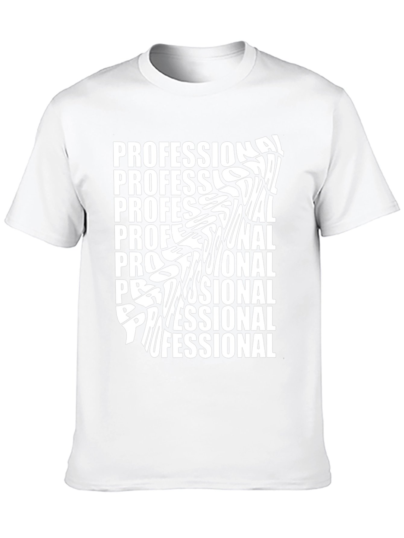 Professional Tee - Distorted Typography T-Shirt