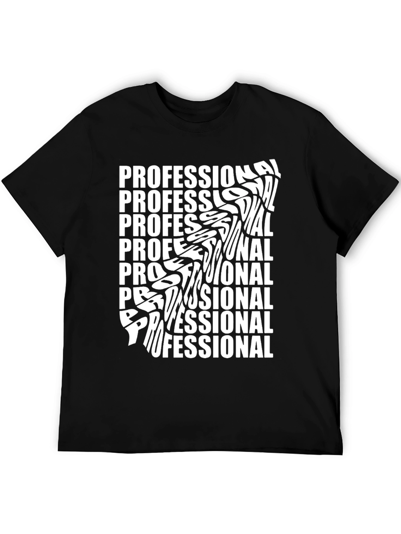 Professional Tee - Distorted Typography T-Shirt