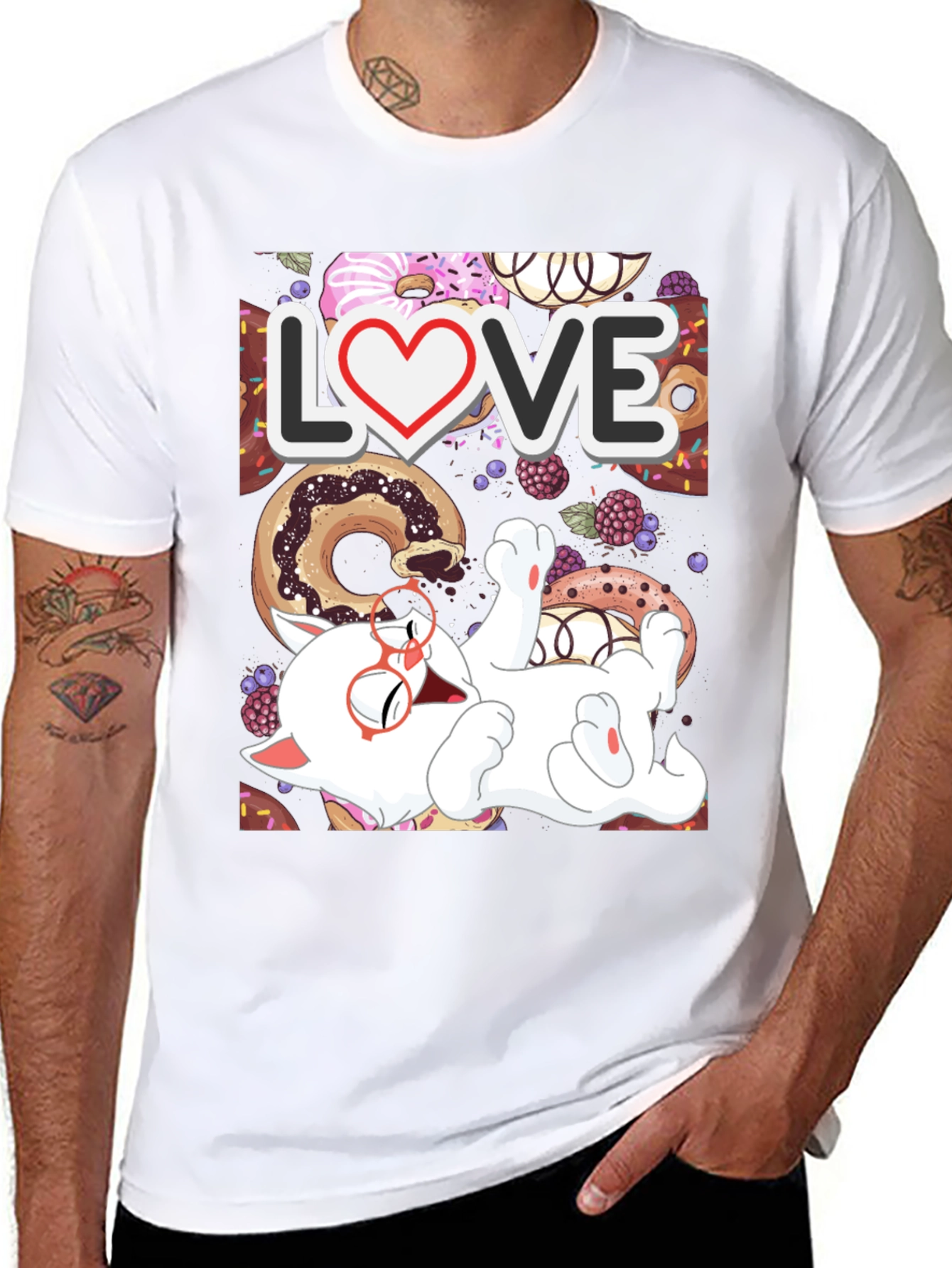 Donut Love Cat T-Shirt