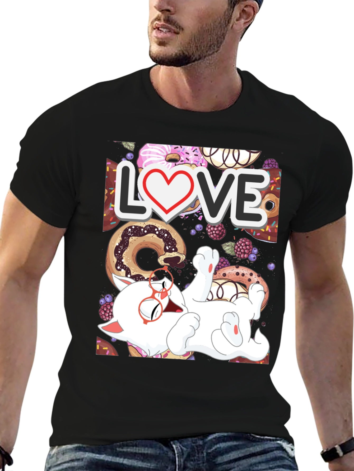 Donut Love Cat T-Shirt