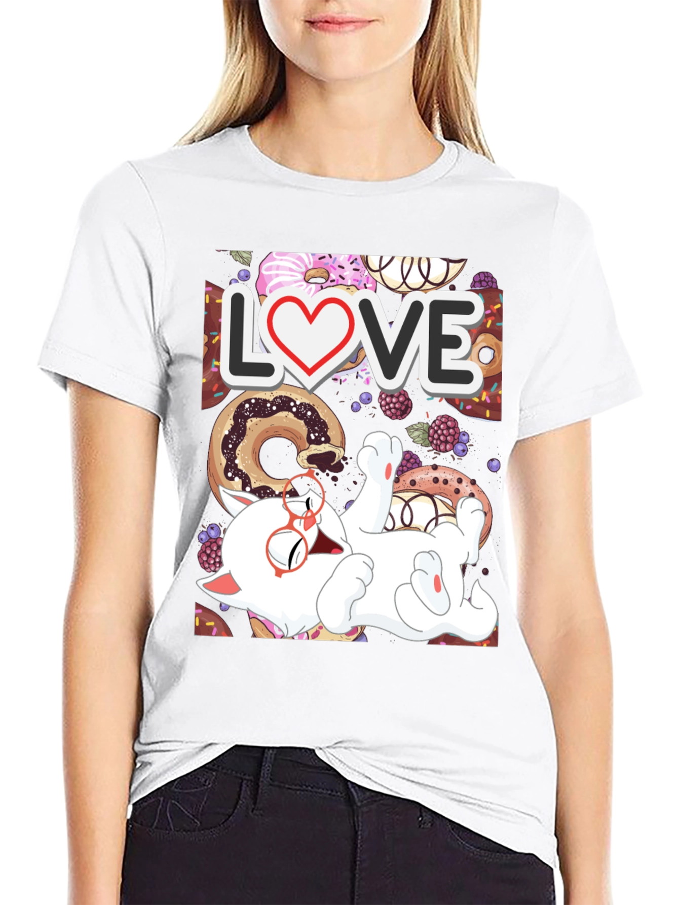 Donut Love Cat T-Shirt
