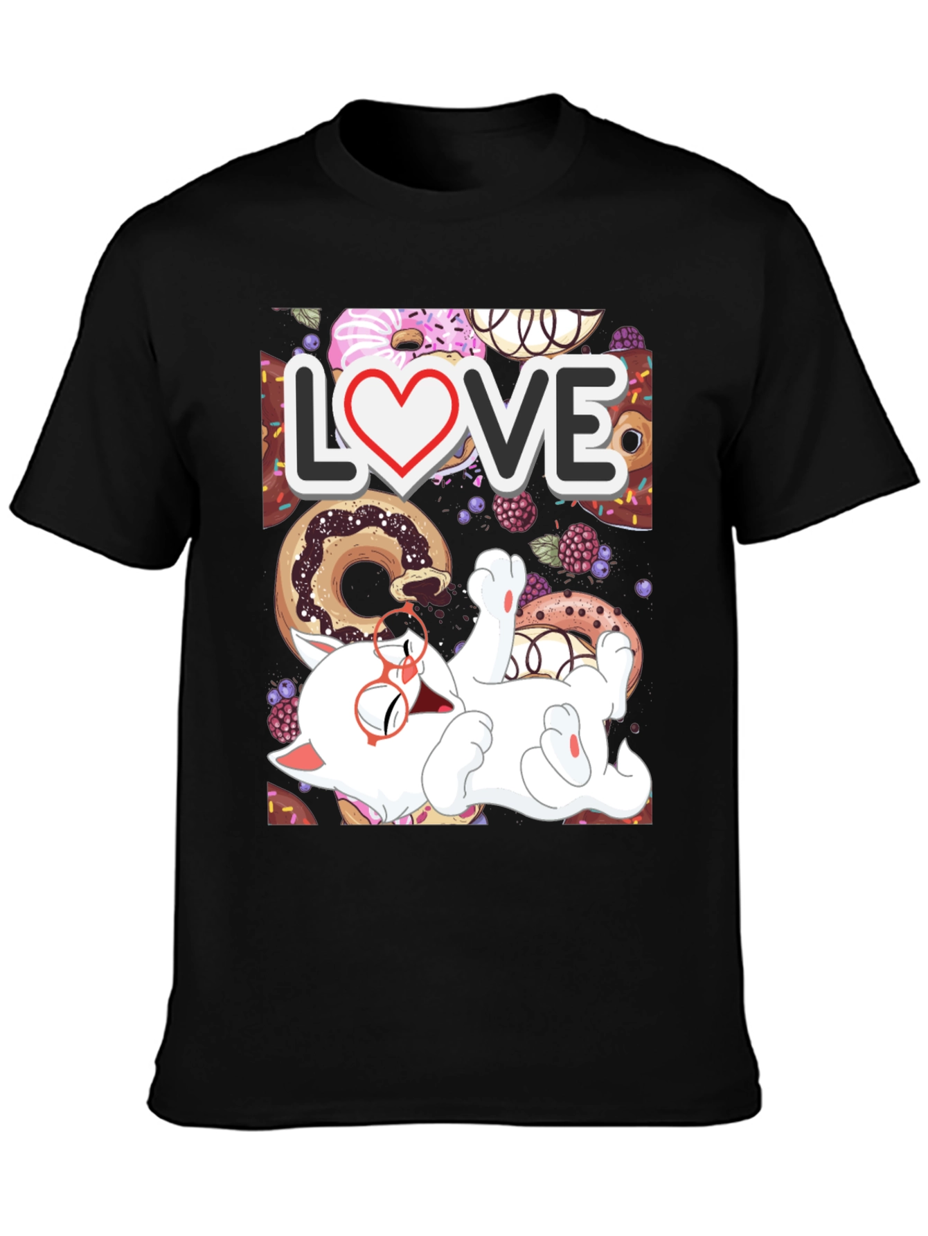 Donut Love Cat T-Shirt