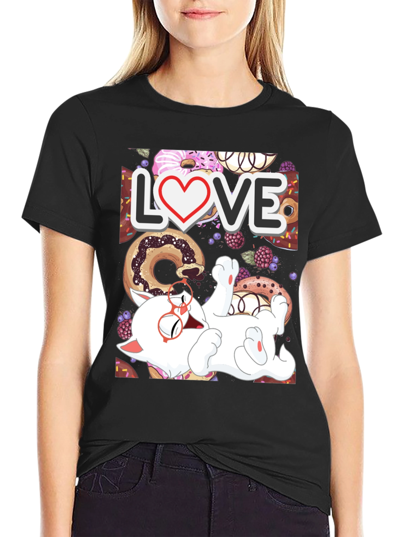 Donut Love Cat T-Shirt