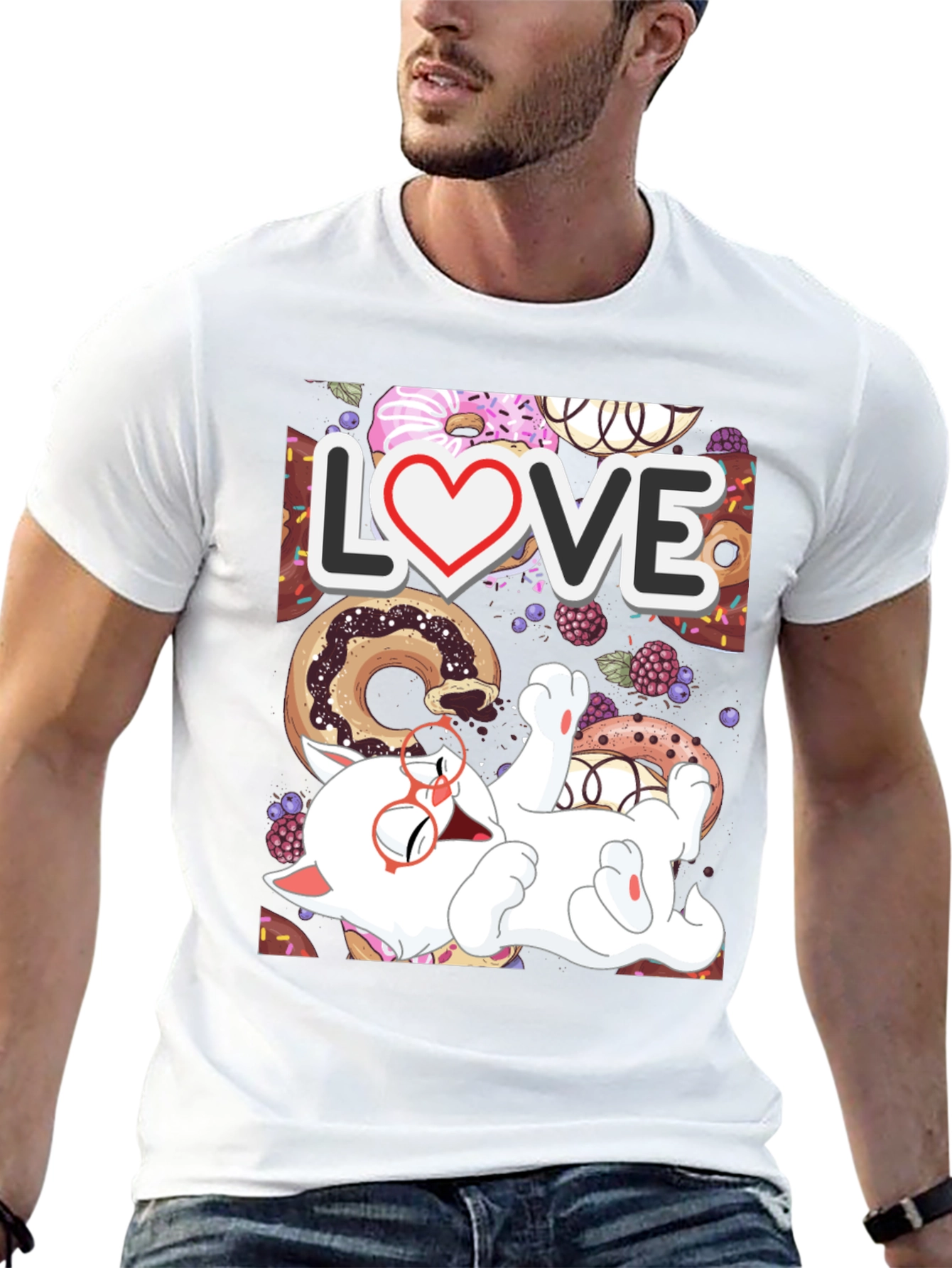 Donut Love Cat T-Shirt