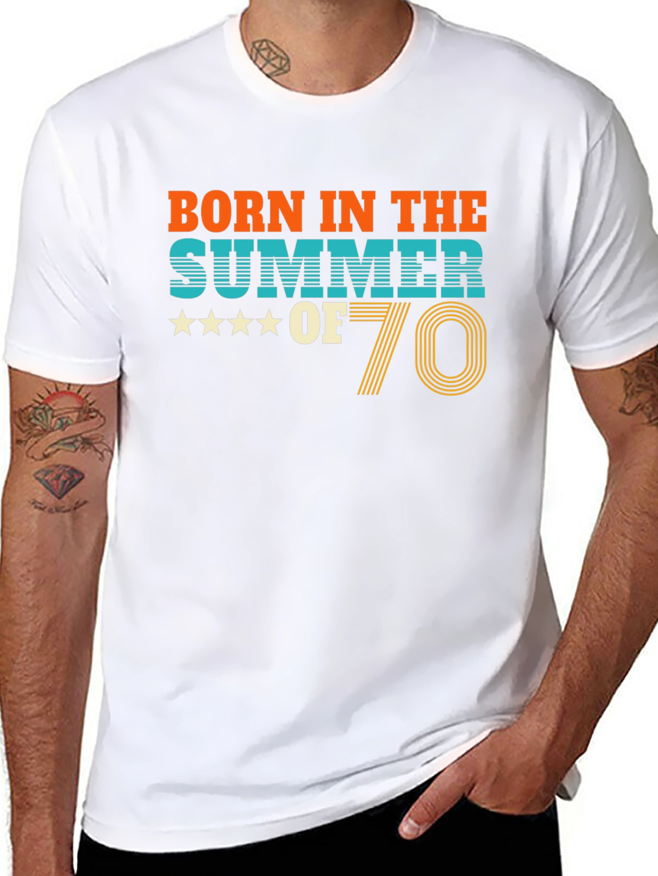 Born in the Summer of 70 Retro T-Shirt
