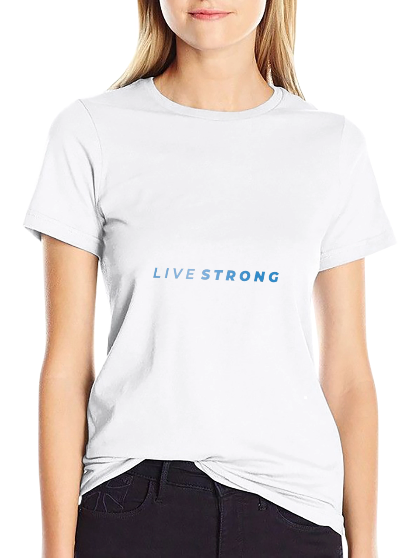 Live Strong Graphic Tee - Classic Black T-Shirt