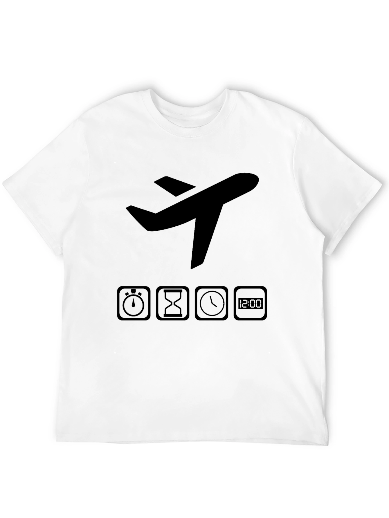 Airplane Time Black T-Shirt