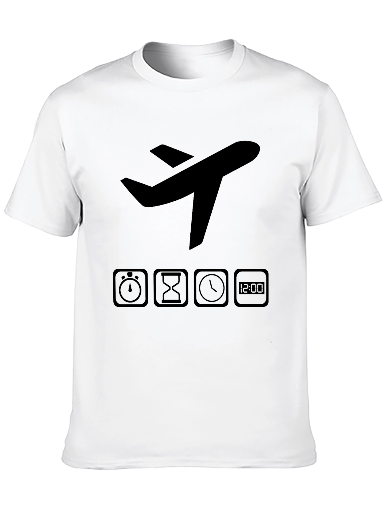 Airplane Time Black T-Shirt