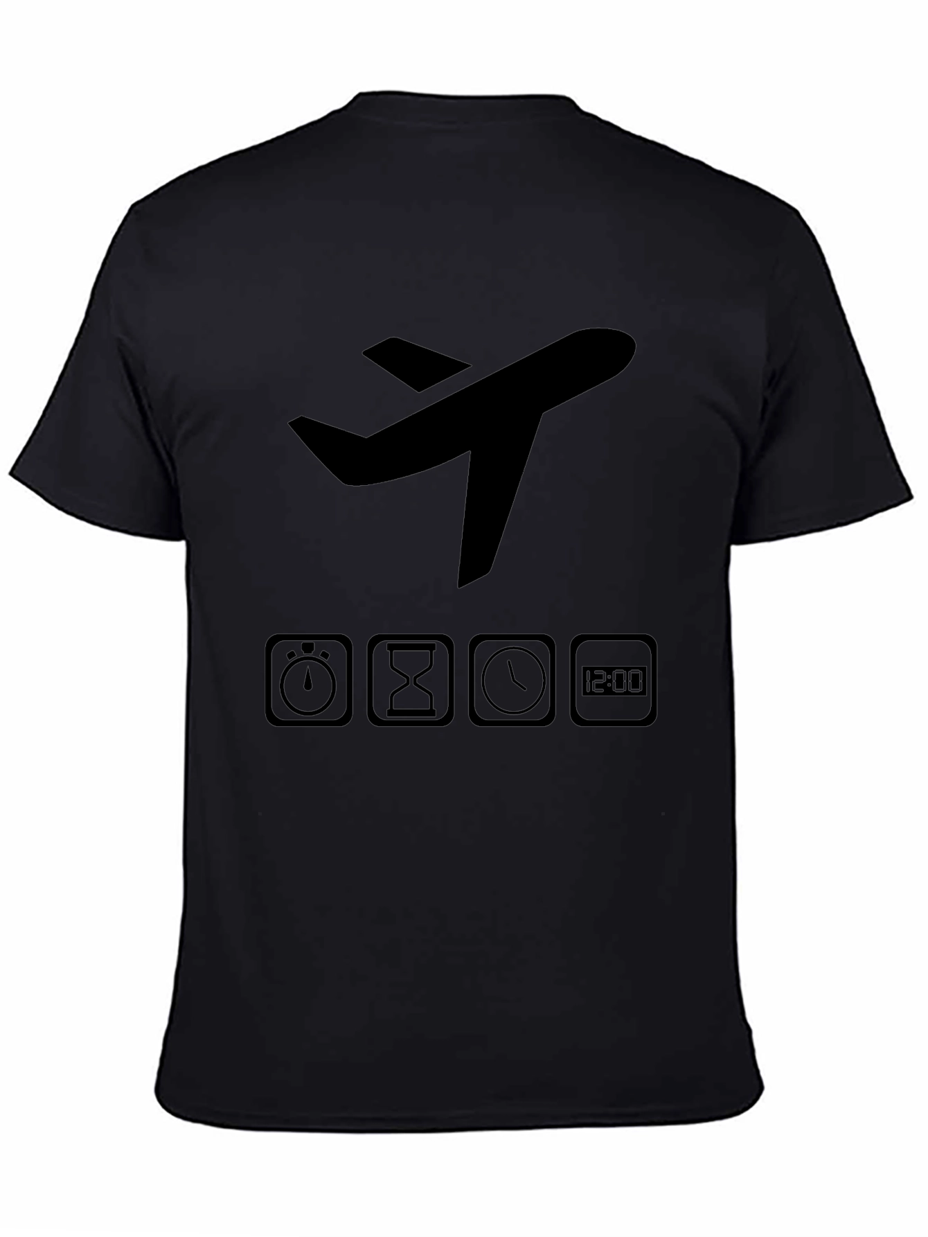 Airplane Time Black T-Shirt