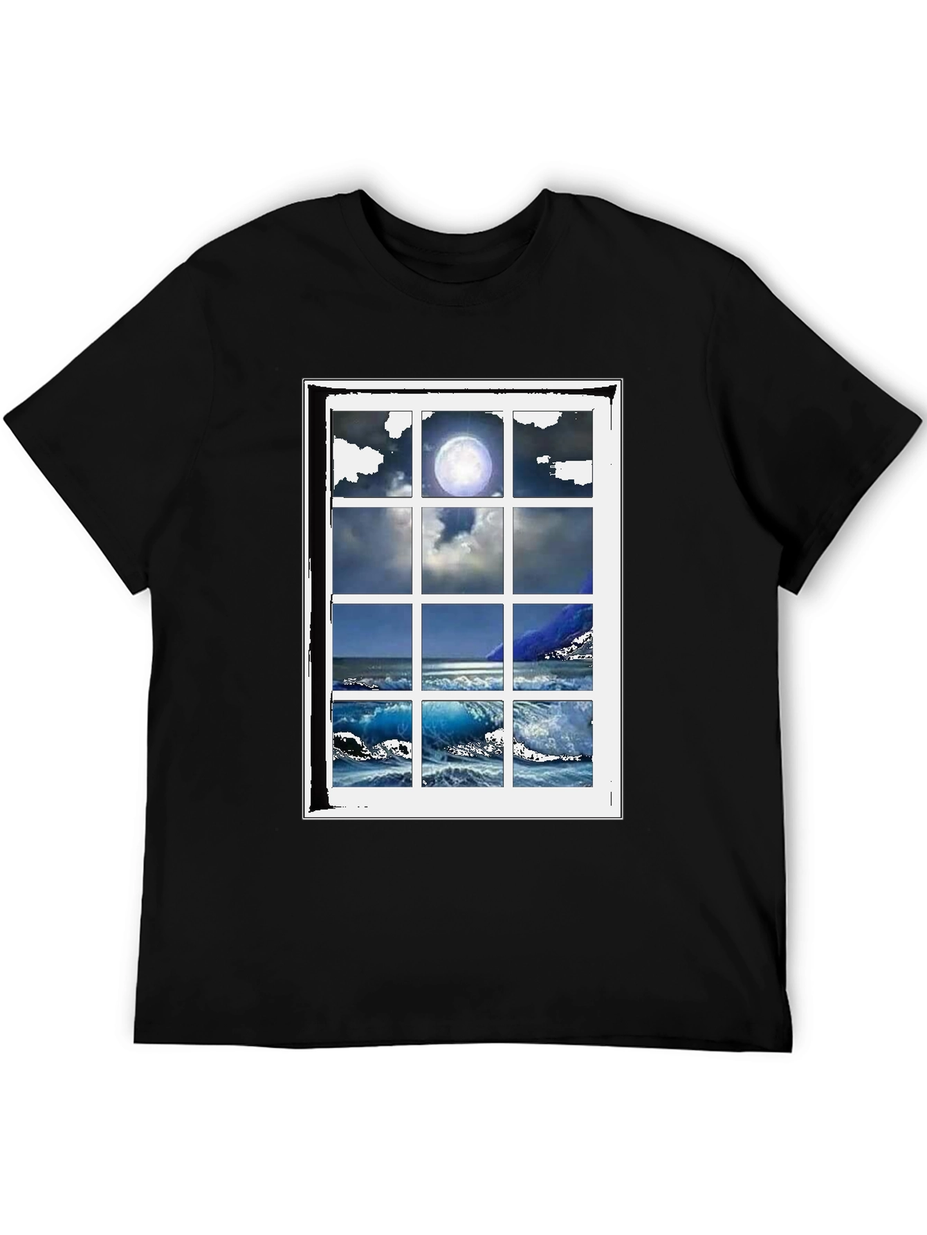 Ocean View Window T-Shirt - Coastal Graphic Tee