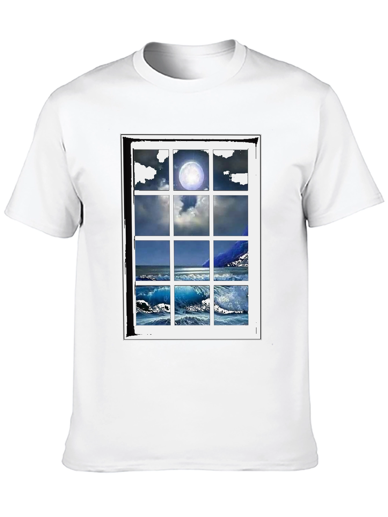 Ocean View Window T-Shirt - Coastal Graphic Tee