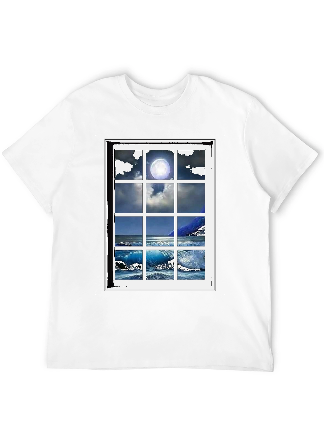 Ocean View Window T-Shirt - Coastal Graphic Tee