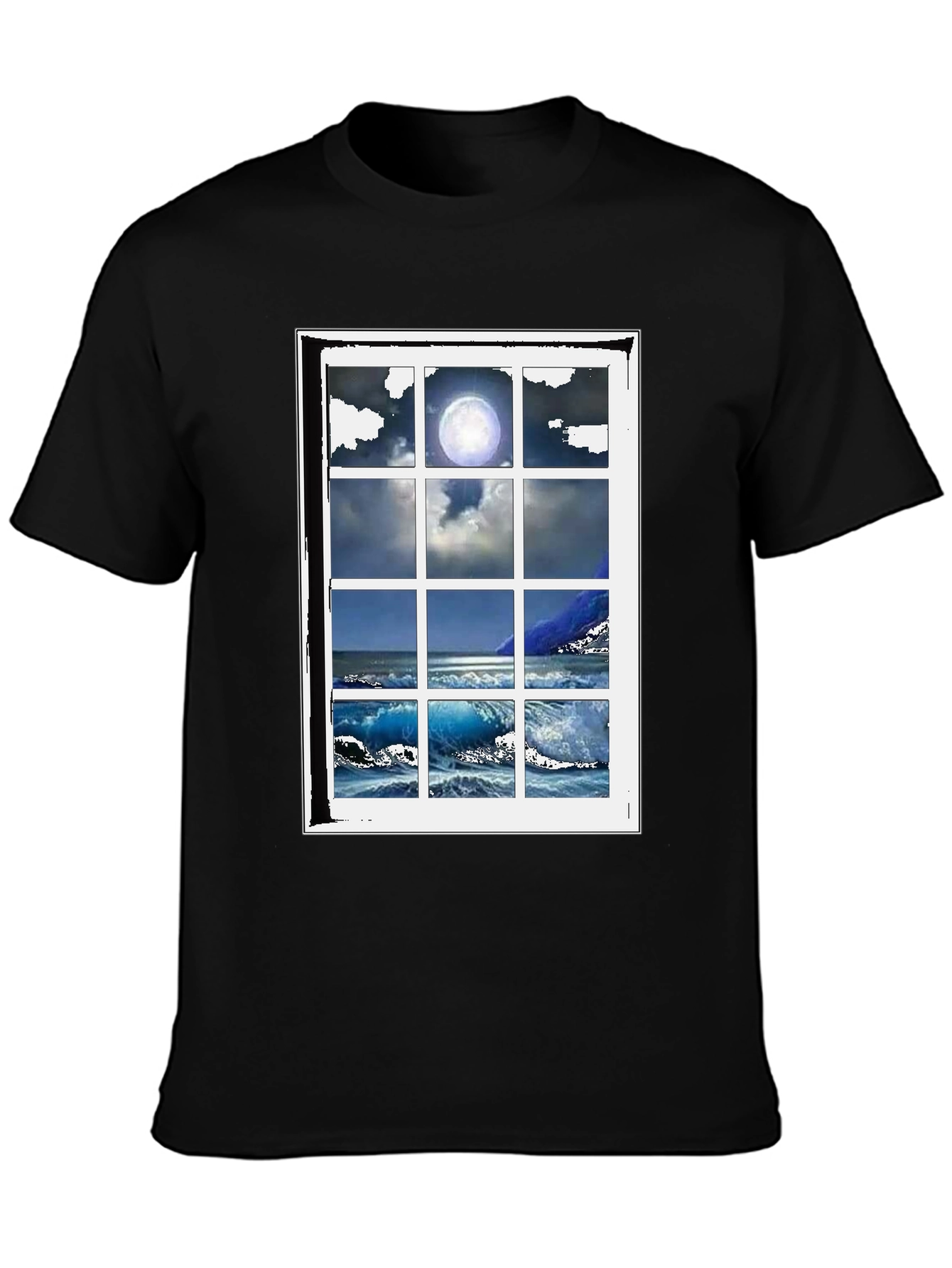 Ocean View Window T-Shirt - Coastal Graphic Tee