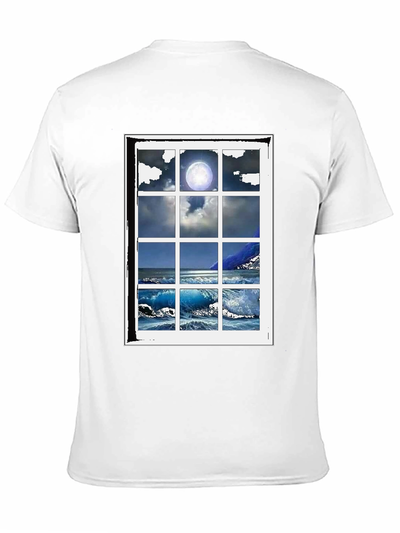 Ocean View Window T-Shirt - Coastal Graphic Tee