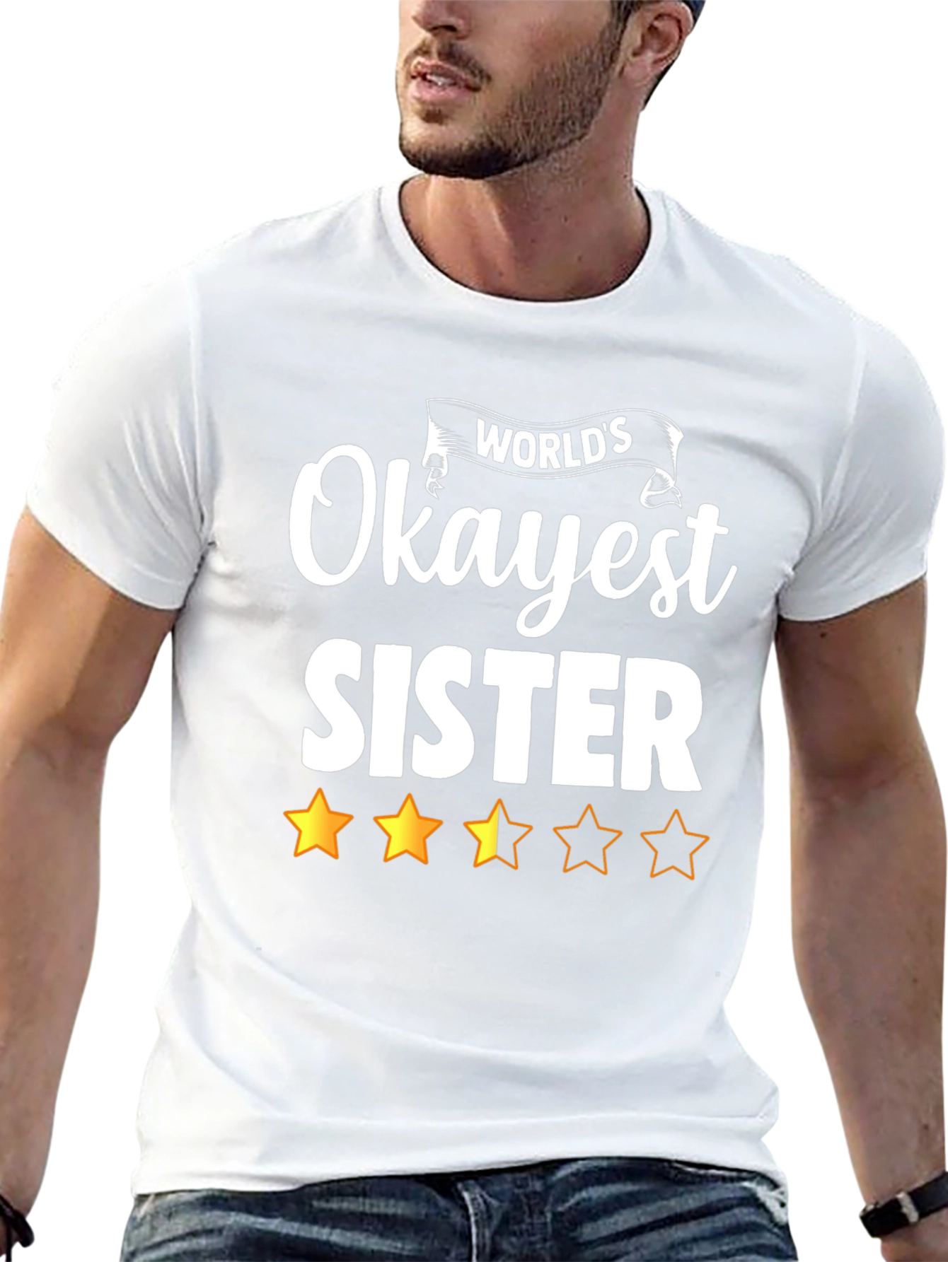 Worlds Okayest Sister T-Shirt - Funny Novelty Tee