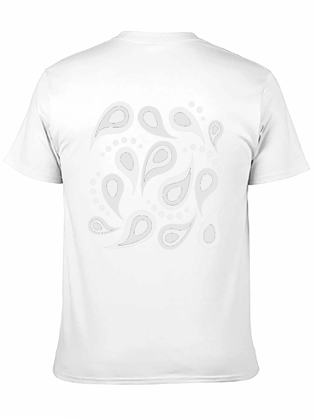 Black Paisley Patterned T-Shirt - Casual Style