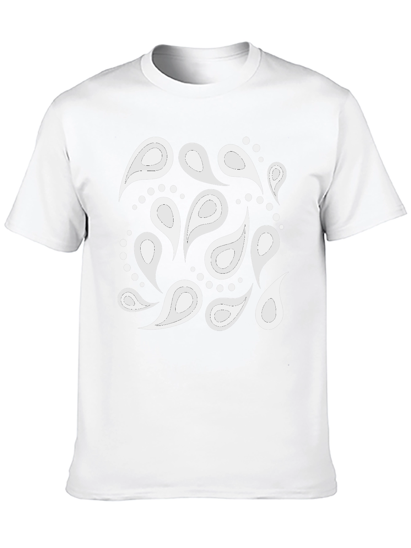 Black Paisley Patterned T-Shirt - Casual Style