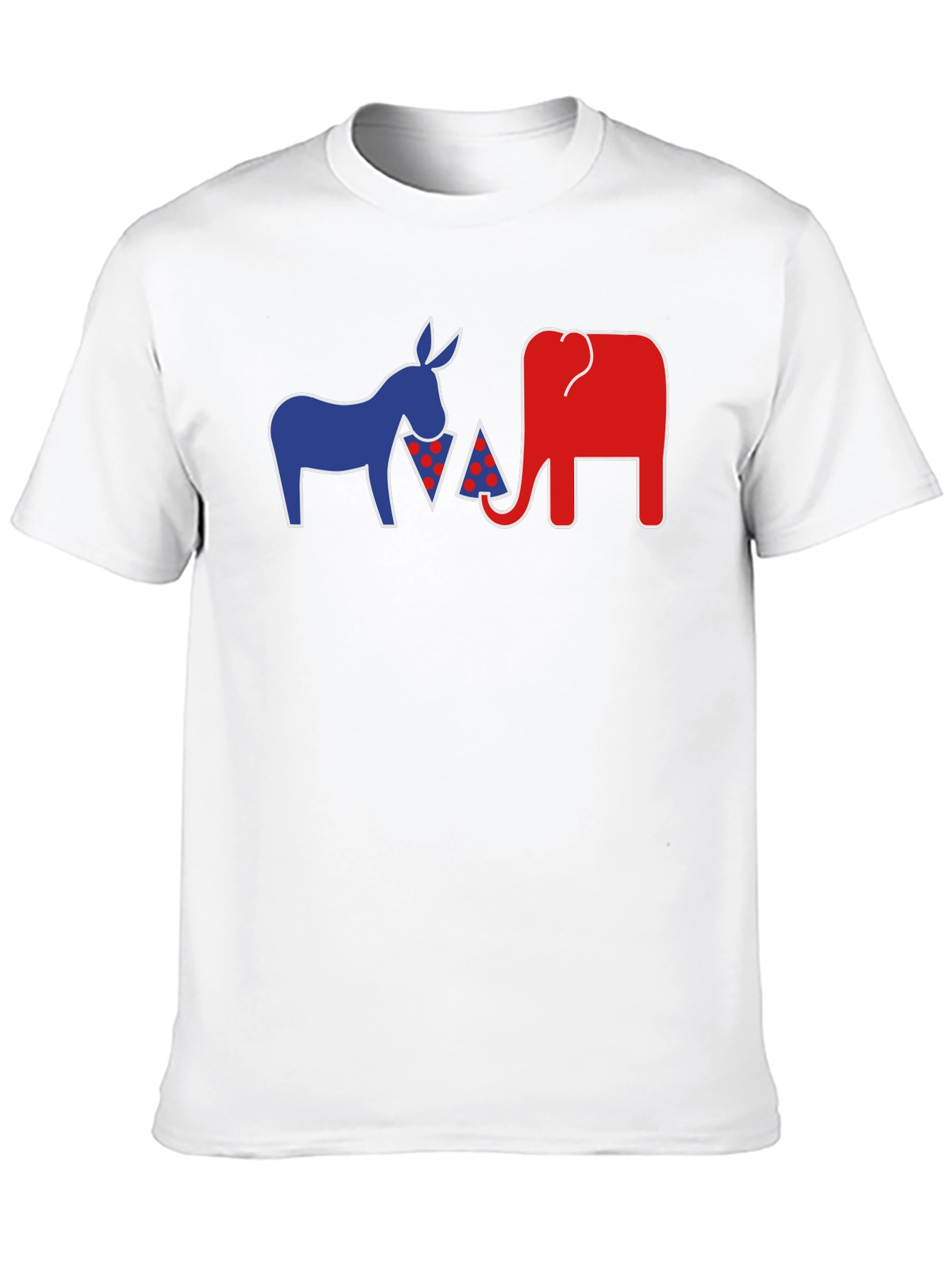 Political Party Animals Pizza Black T-Shirt