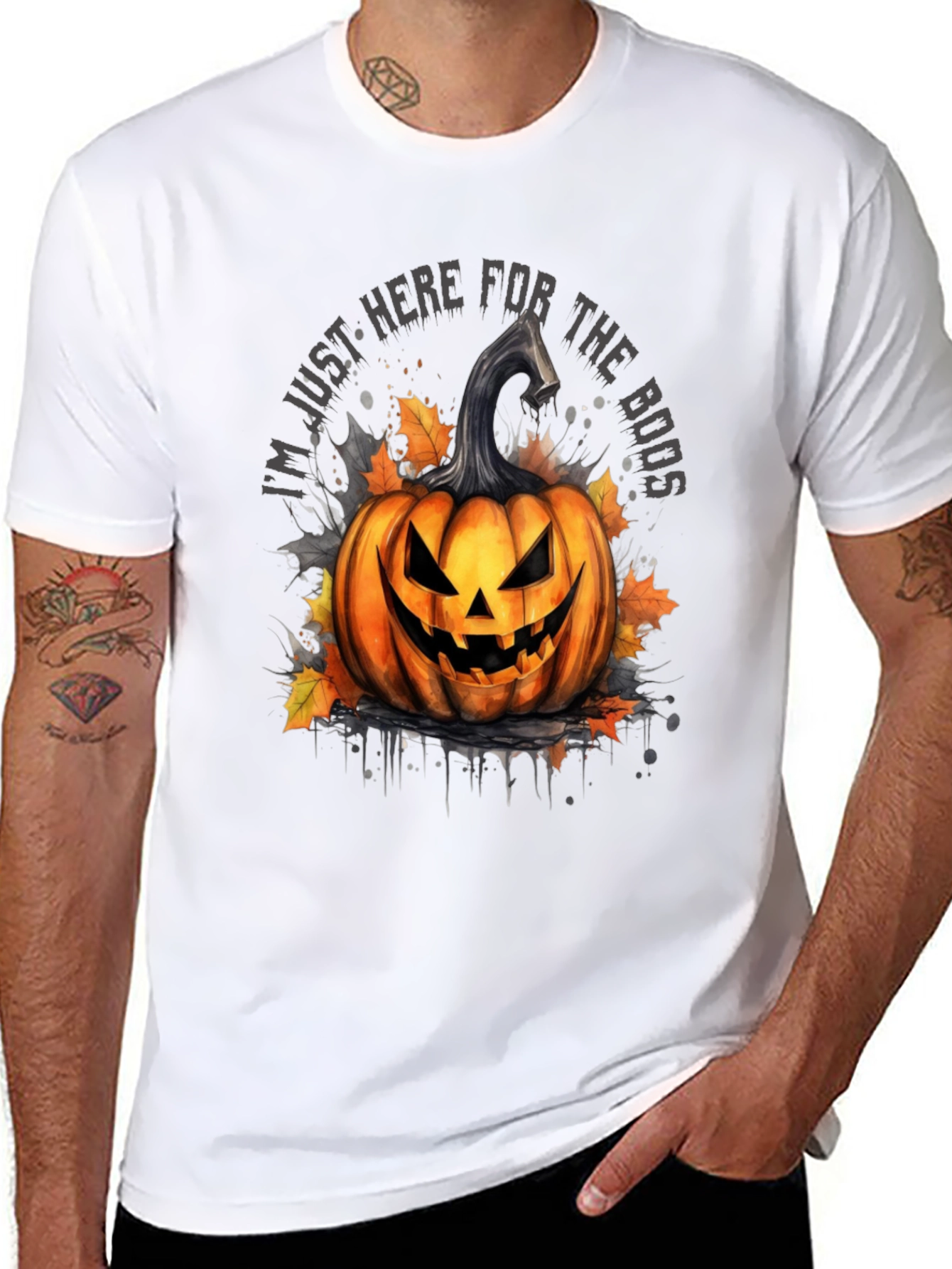 Halloween Pumpkin Boos Graphic Tee