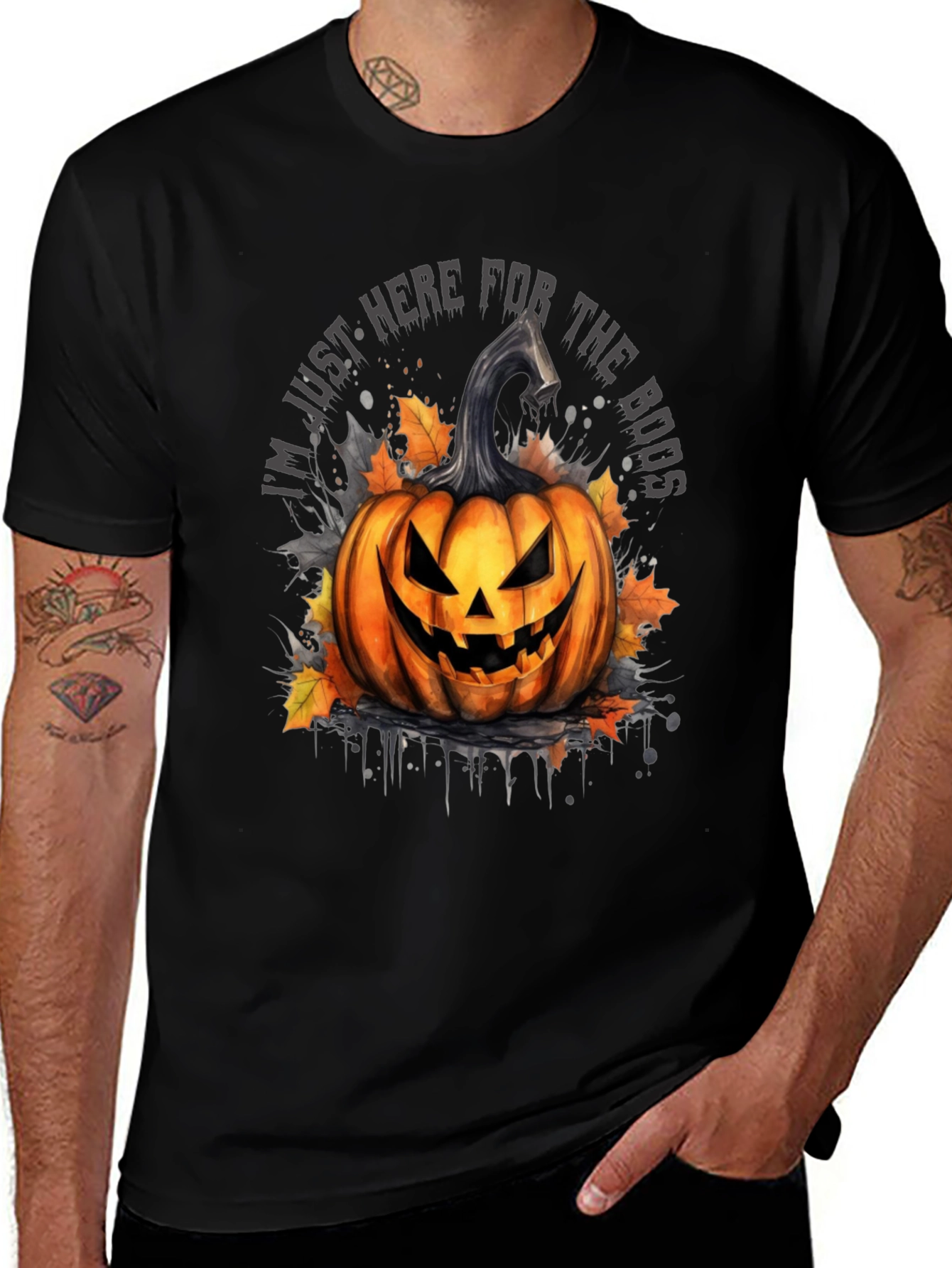 Halloween Pumpkin Boos Graphic Tee